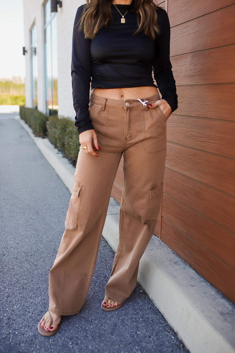 Alva Straight Cargo Pant (High-Rise) - Evelyn Lane Clothing Co.