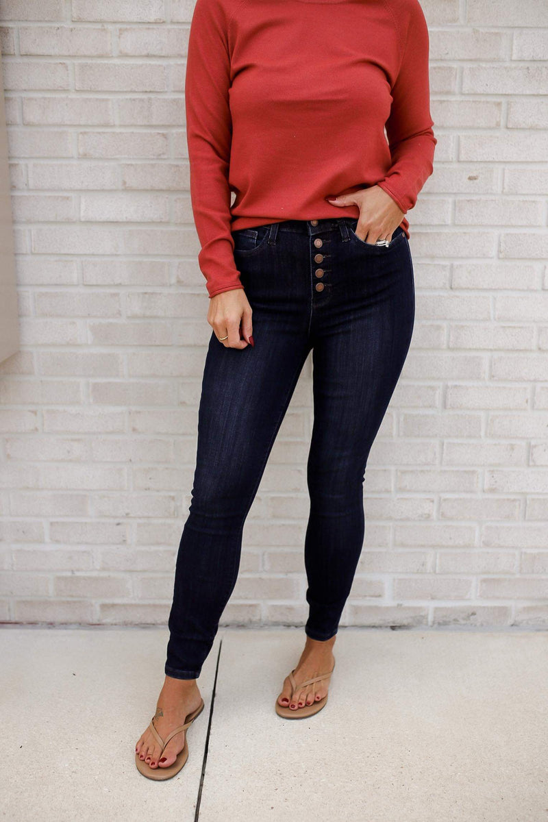 Francine High Rise Tummy Control Flared Jeans (Online Exclusive)