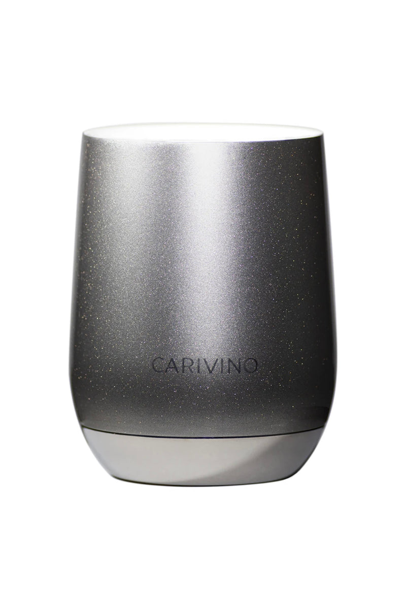 Carivino All-In-One Insulated Wine Bottle with Glasses- Pearl